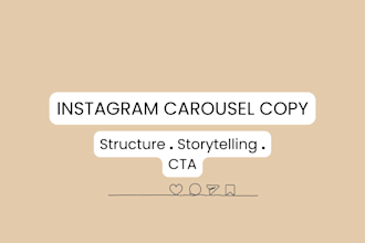 write instagram carousel copy with clear structure and a focused cta