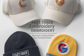 do professional logo digitizing for hats pockets and beanies dst pes emb