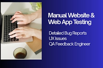 do manual testing and usability audit