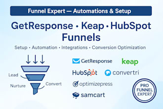 getresponse keap hubspot convertri optimizepress samcart sales funnel services