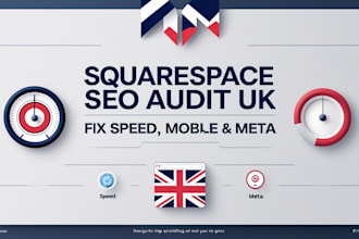 do a squarespace SEO audit UK with fixes for speed and meta