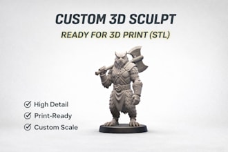 sculpt a custom 3d printable miniature for tabletop games