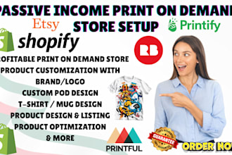 setup etsy shopify printiful print on demand pod store merchandise shopify store
