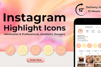design custom instagram highlight icons, aesthetic highlight cover sets