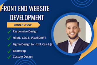 build custom website with html, css, javascript and bootstrap