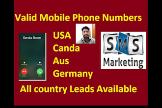 provide mobile phone numbers for telemarketing USA europe