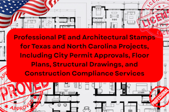 provide pe stamp architectural stamp for texas and north carolina texas pe stamp