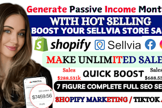high ticket sellvia marketing, shopify marketing, sellvia promotion, tiktok shop
