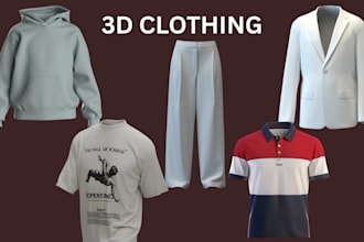 realistic 3d clothing design 3d garment hoodie tshirt in clo 3d from any pattern