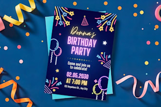 design birthday invitation card