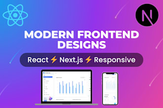 build a modern responsive react next js website