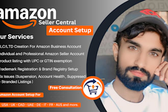professionally create and set up amazon seller account product listing SEO KDP