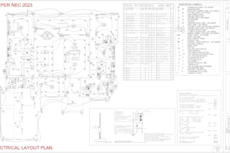 design electrical layout, lighting plan, ev charging sld in autocad revit dialux