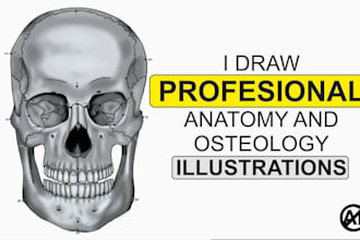 draw profesional anatomy and osteology illustrations