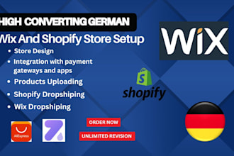 customize and optimize your german wix website or shopify store for high sales