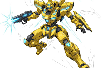 create robot and mech concept art for you