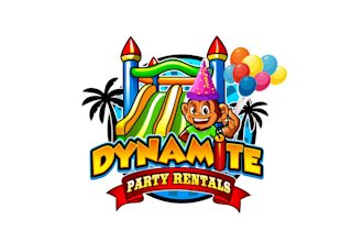 create high quality and beautiful bounce house logo design