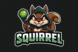 design amazing squirrel logo with unlimited revision
