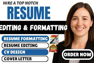 professionally edit proofread and format your resume CV and cover letter