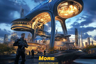 draw sci fi character illustration and sci fi art