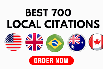 do top 700 USA, UK, aus, canada, malaysia, vietnam, austria, local citations