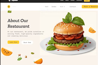 design a modern resturant webiste UI in figma