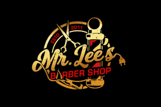create creative and good looking barbershop logo design