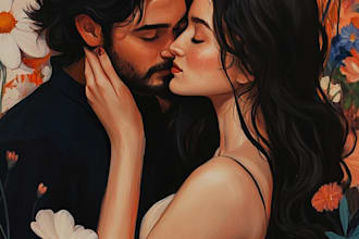 draw couple portrait illustration
