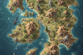 make a fantasy map for rpg fantasy dnd novels board game