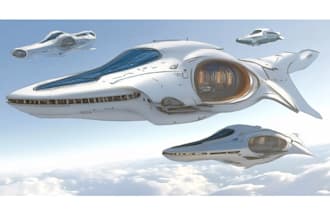 design spaceship concept art for you