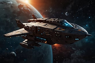 design a sci fi spaceship design