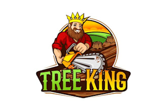 create high quality and beautiful tree service logo design