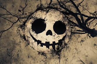 design spooky halloween logo, branding, custom made halloween