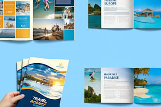 design luxury hotel vacation rental brochure guide in canva