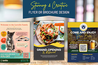 design a flyer, menu, brochure or poster graphic