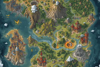 design a professional fantasy or historical map