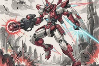 draw your mecha robot fanart or original in digital artwork