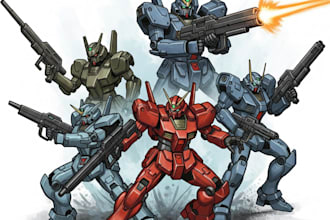 do anime style mecha robot illustrations