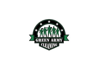 design powerful strong cleaning army logo