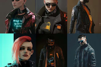 make portrait illustration or anything with cyberpunk style
