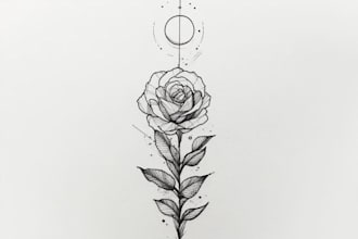 make a minimalist lineart tattoo design or illustration