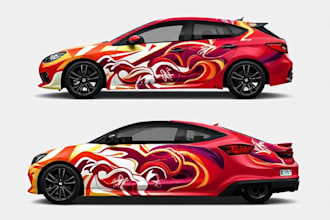 create van wrap design, car wrap design, truck wrap design
