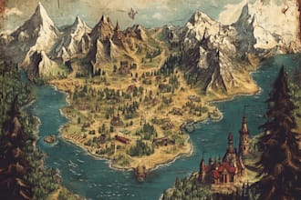 do fantasy map illustration