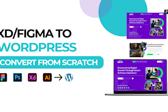 convert figma or xd design to wordpress using elementor