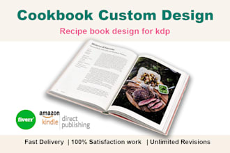 create cookbook design and formatting for kdp ready