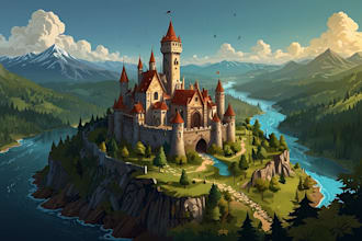 draw a custom map for fantasy, scifi, book or board game