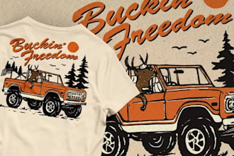 design a custom vintage t shirt logo design