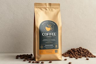 design coffee bag , coffee packaging and coffee label
