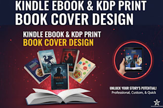 do kindle ebook cover design and KDP print book cover design