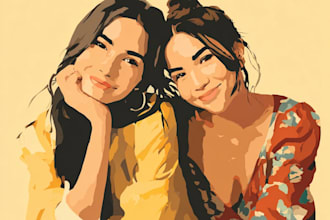 do a character art and friendship portrait art